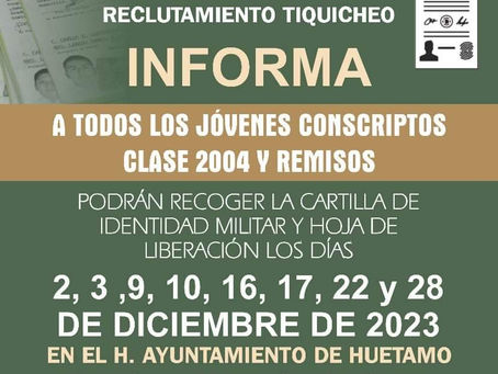 Aviso Cartilla Militar