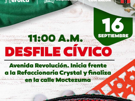Desfile cívico en Zitácuaro