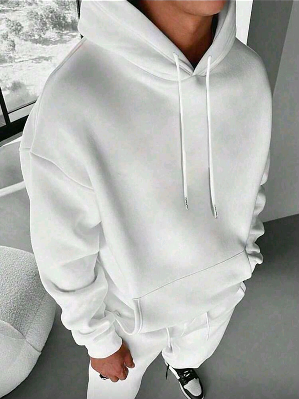 Thumbnail: Men's Casual Minimalist Solid Color Hoodie Autumn/Winter Essential