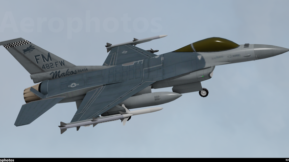 F-16C of the 93rd Fighter Squadron (88-0404) during landing at Harden