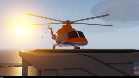 Heli-services Agustawestland AW139 dropping off workers to one of Clarence's many towers