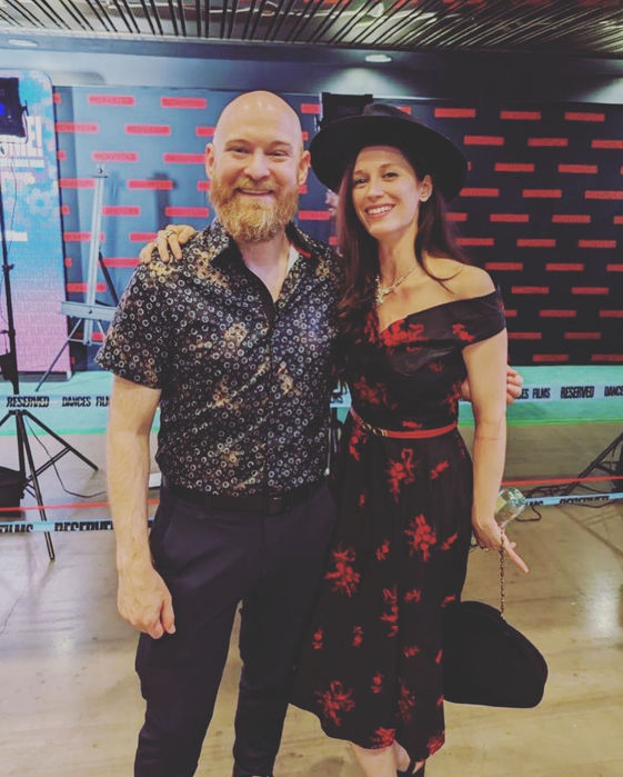 Megan Hensley - Actress - Behind The Scenes - End of The Rope - Red Carpet with Chris Bylsma