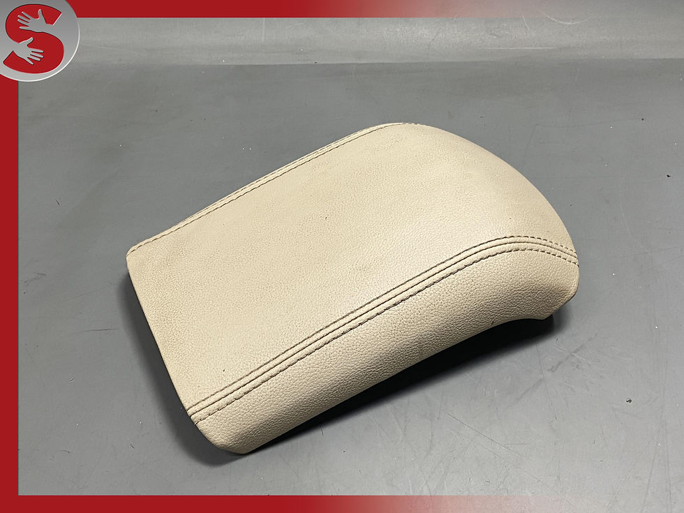 Thumbnail: 2013-2016 Ford Escape Center Console Beige Leather Armrest Lid OEM
