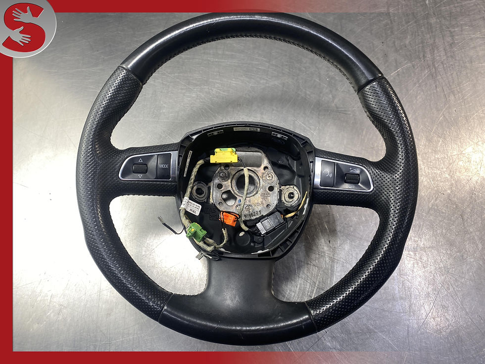 2008-2012 AUDI A5 Steering Wheel w/ Multifunction Switches Black 8T0419091A OEM