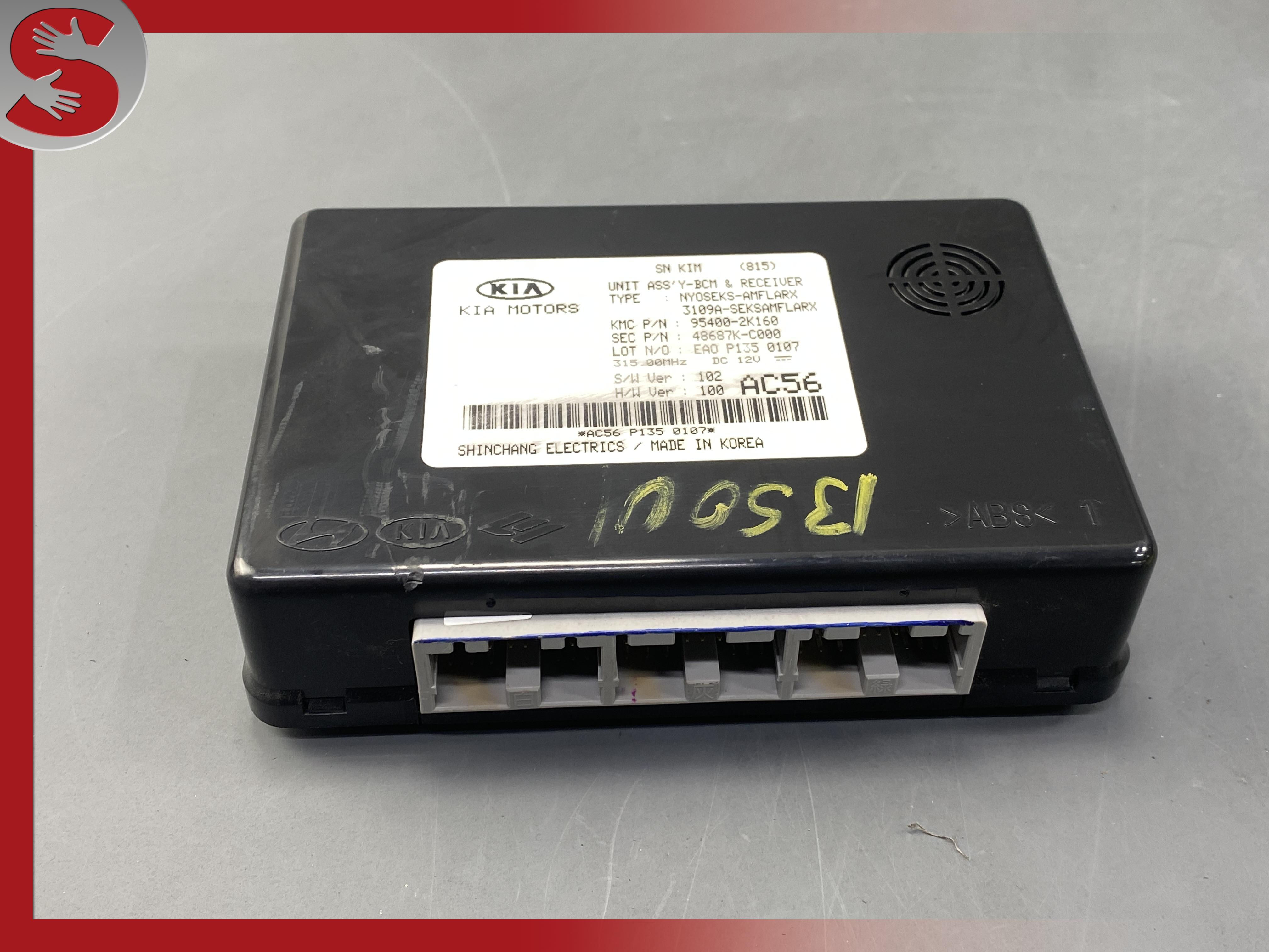2012 2013 KIA SOUL BODY CONTROL MODULE BCM BCU 95400-2K160 OEM