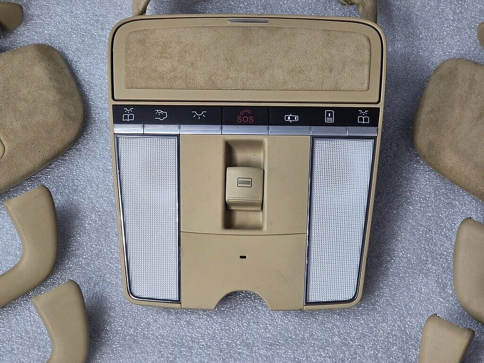 Thumbnail: 07-13 MERCEDES W221 S63 S600 HEADLINER INTERIOR TRIM BEIGE SUEDE ALCANTARA