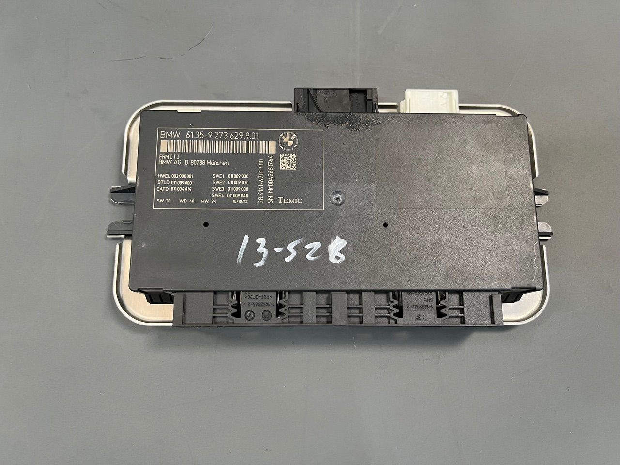 11-16 BMW F07 F10 528i 535i FRM3 Footwell Body Light Control Module 9273629 OEM