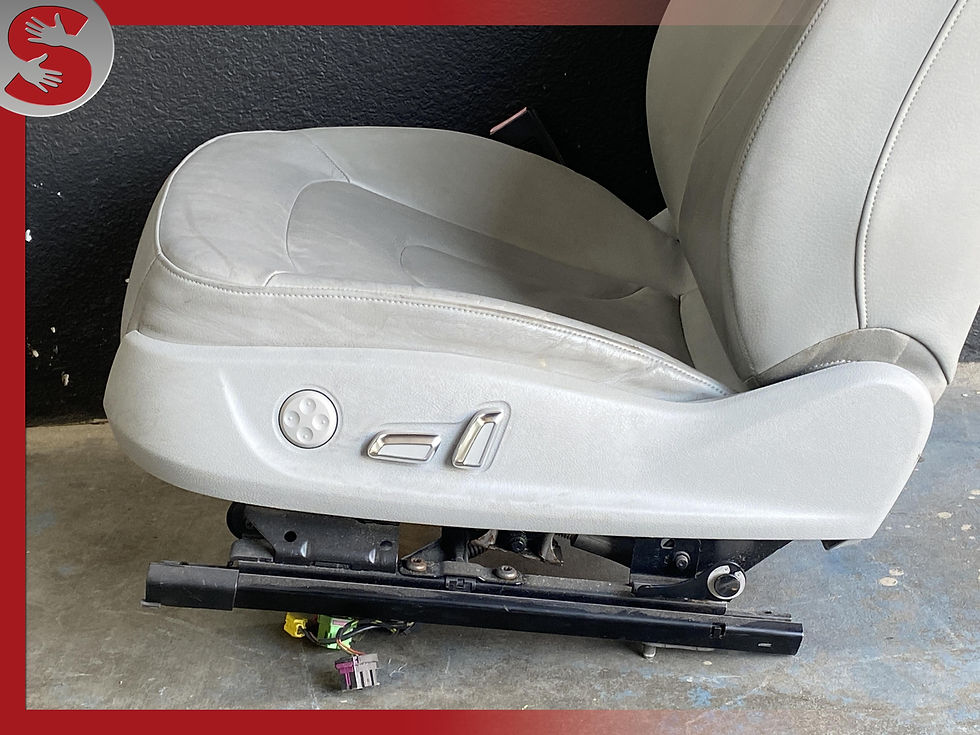 Thumbnail: 09-16 AUDI A4 FRONT LEFT DRIVER SEAT LEATHER CREAM WHITE OEM