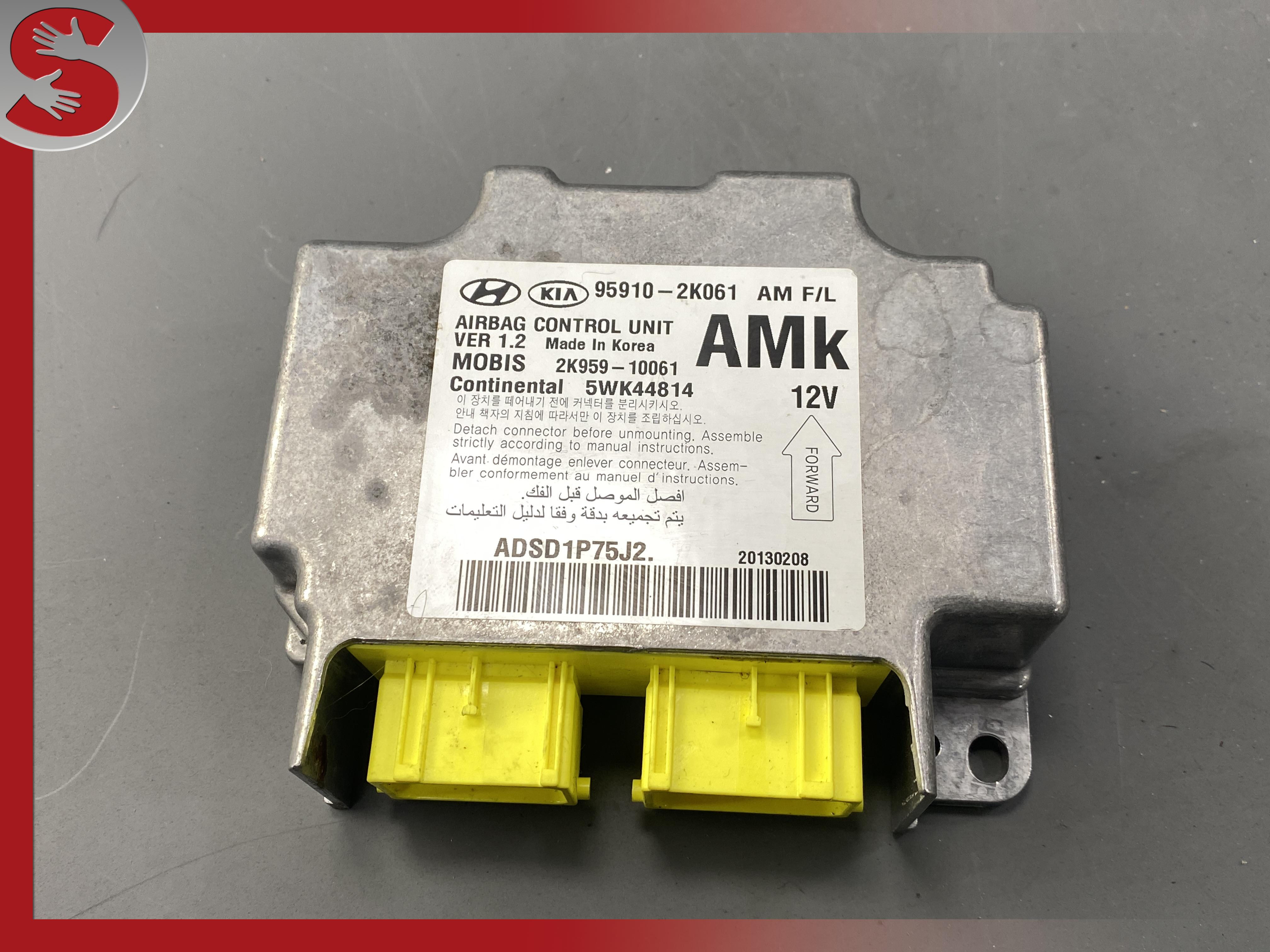 2013 13 KIA SOUL SRS Safety Restraint Control Sensor Module 959102K061
