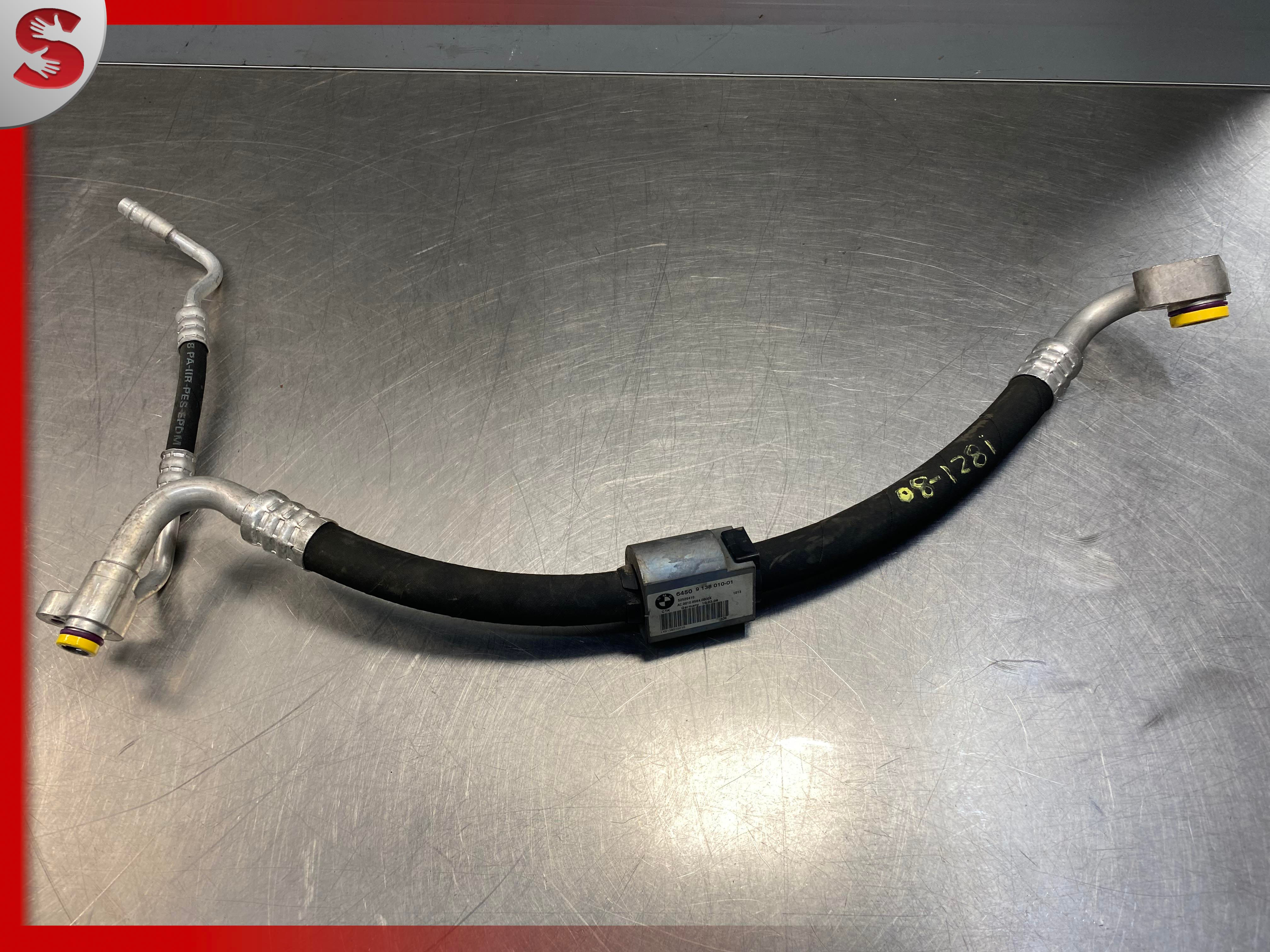 07-13 OEM BMW E88 E90 E92 E93 AC Air Conditioning Compressor Suction Hose Line