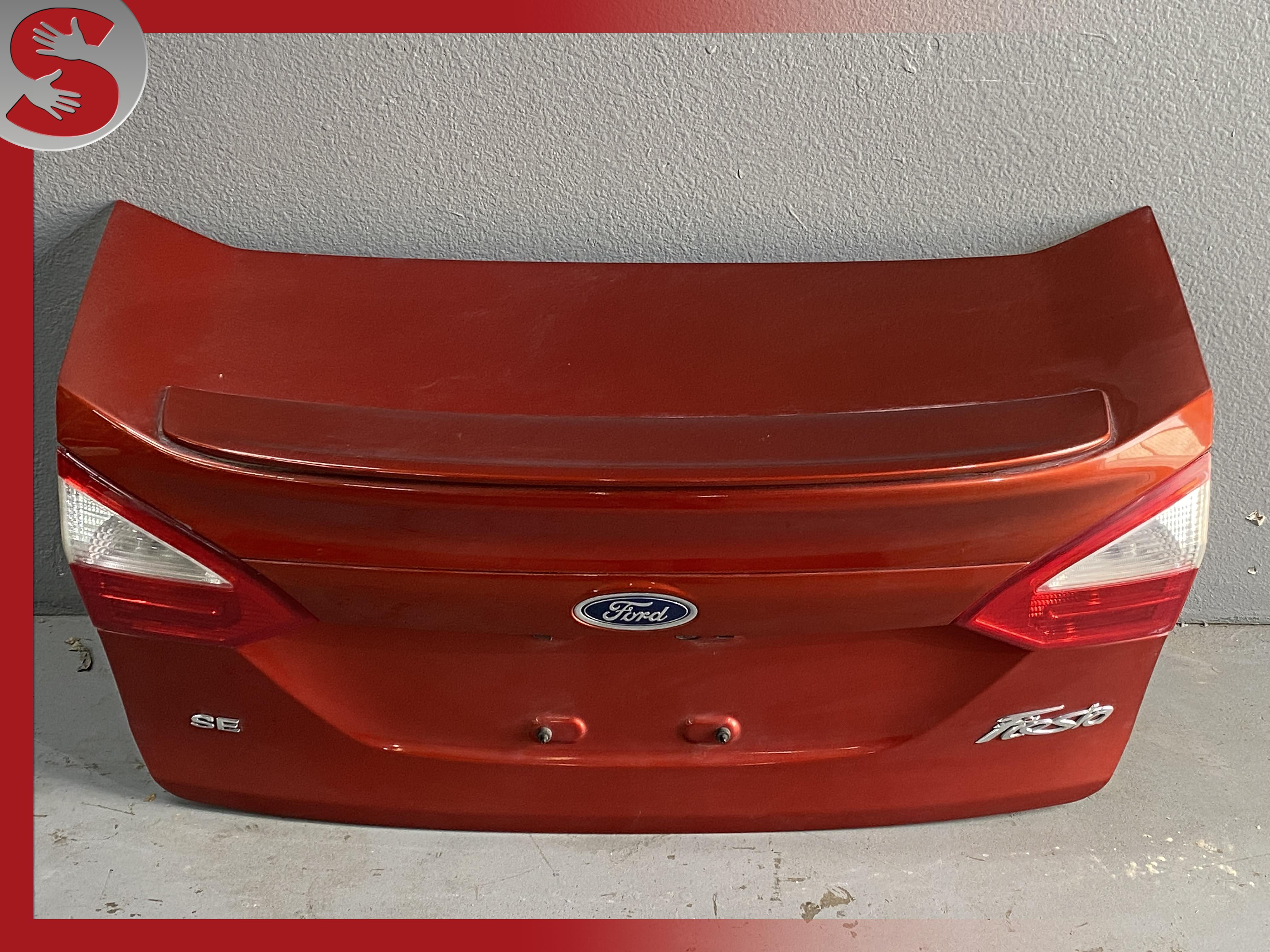14-19 FORD FIESTA TRUNK DOOR LID SEDAN W/ SPOILER HOT PEPPER RED EA