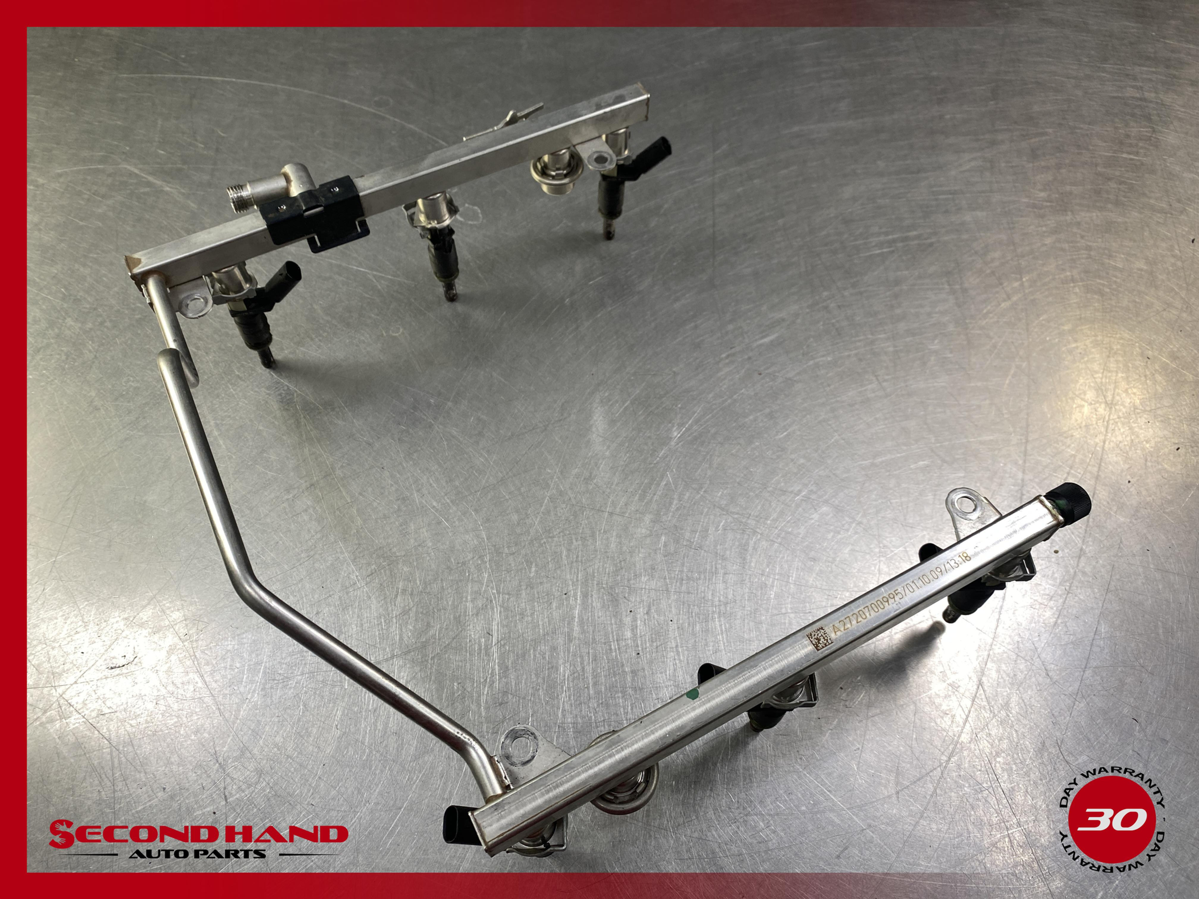 2005-12 Mercedes W211 E350 GLK350 R350 Fuel Injector Rail w/ Fuel Injectors OEM