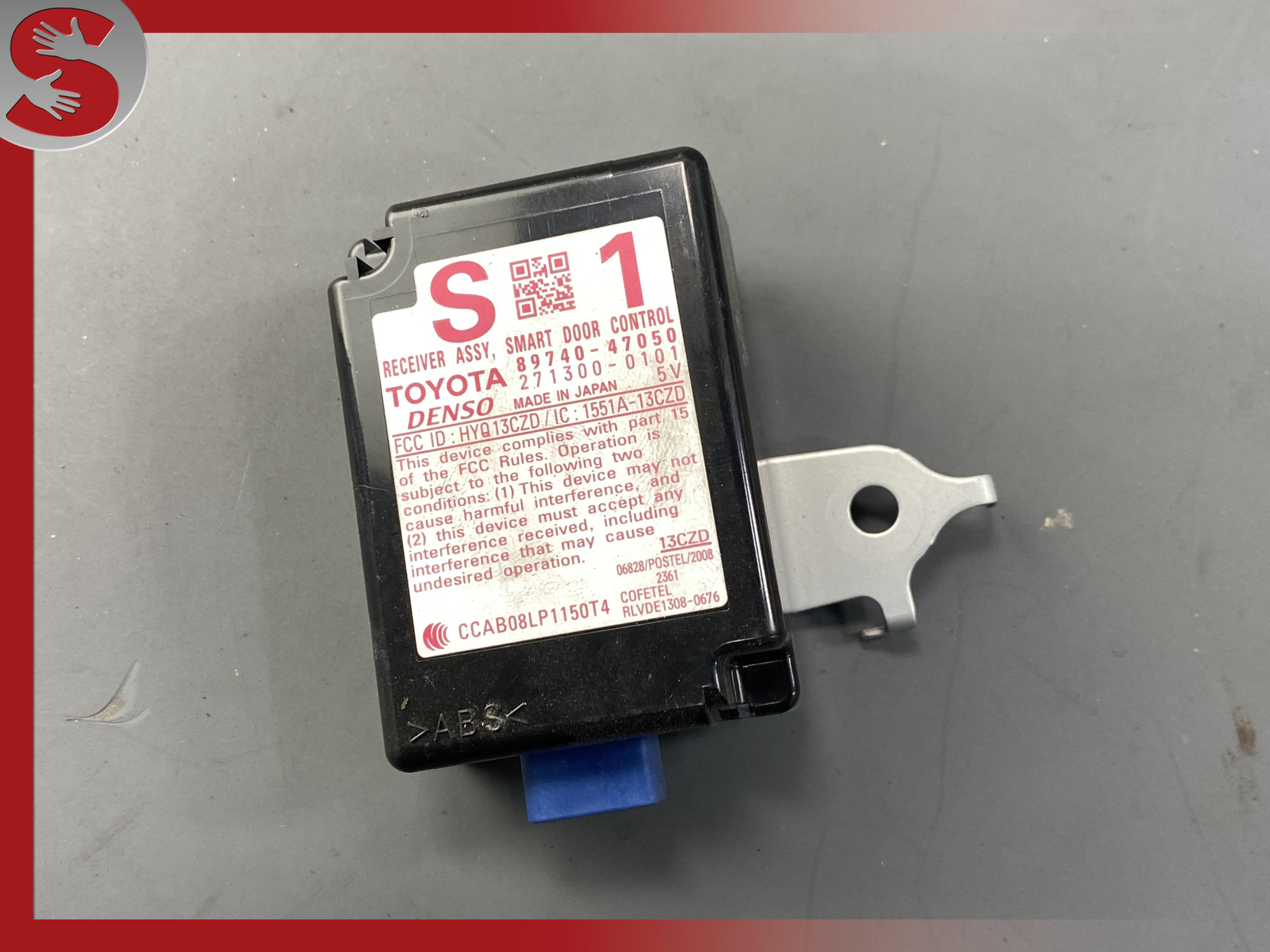 2010-2015 TOYOTA PRIUS SMART DOOR RECEIVER CONTROL MODULE OEM 89740-47050