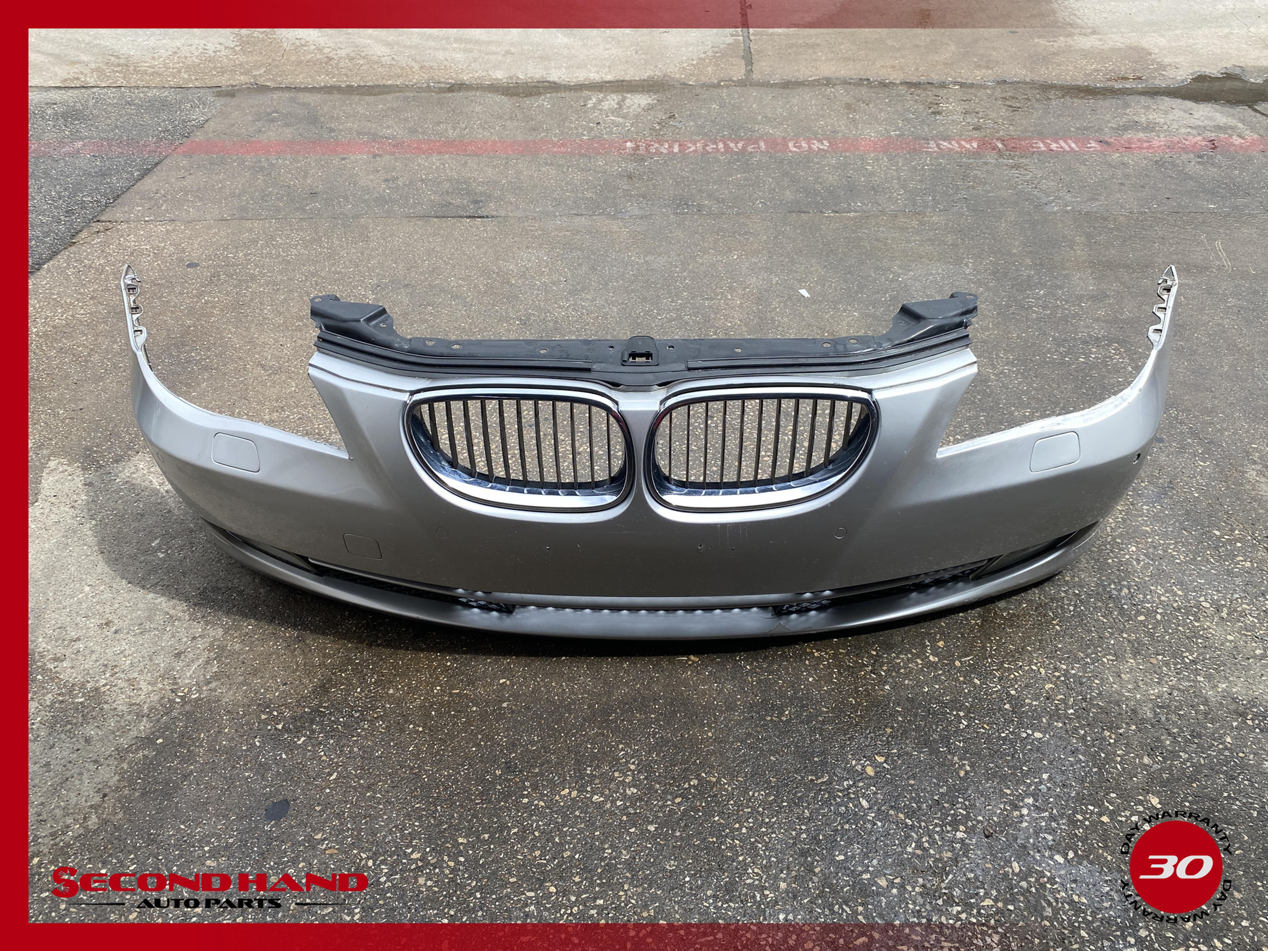 08-10 BMW 5 Series E60 Front Bumper Assembly w/ Sensors Washer Holes