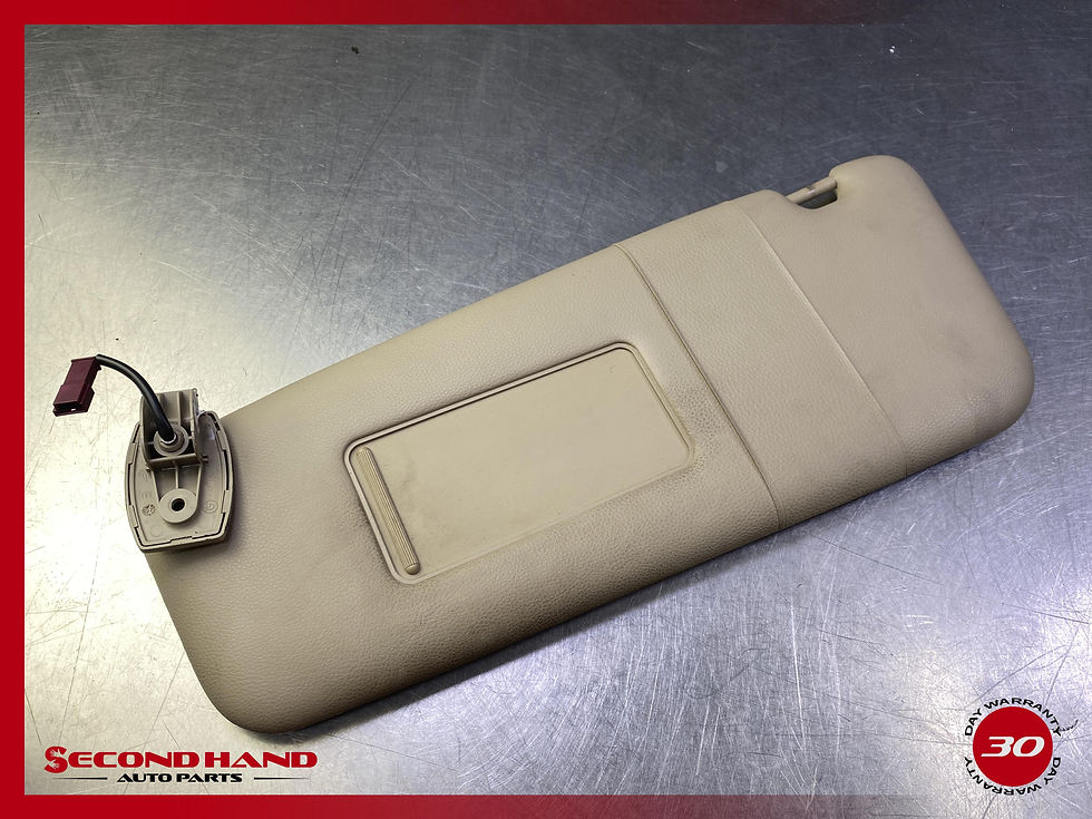 Thumbnail: 04-10 BMW 535i 535xi E60 Left Driver Side Sun Visor w/ Vanity Mirror Beige OEM