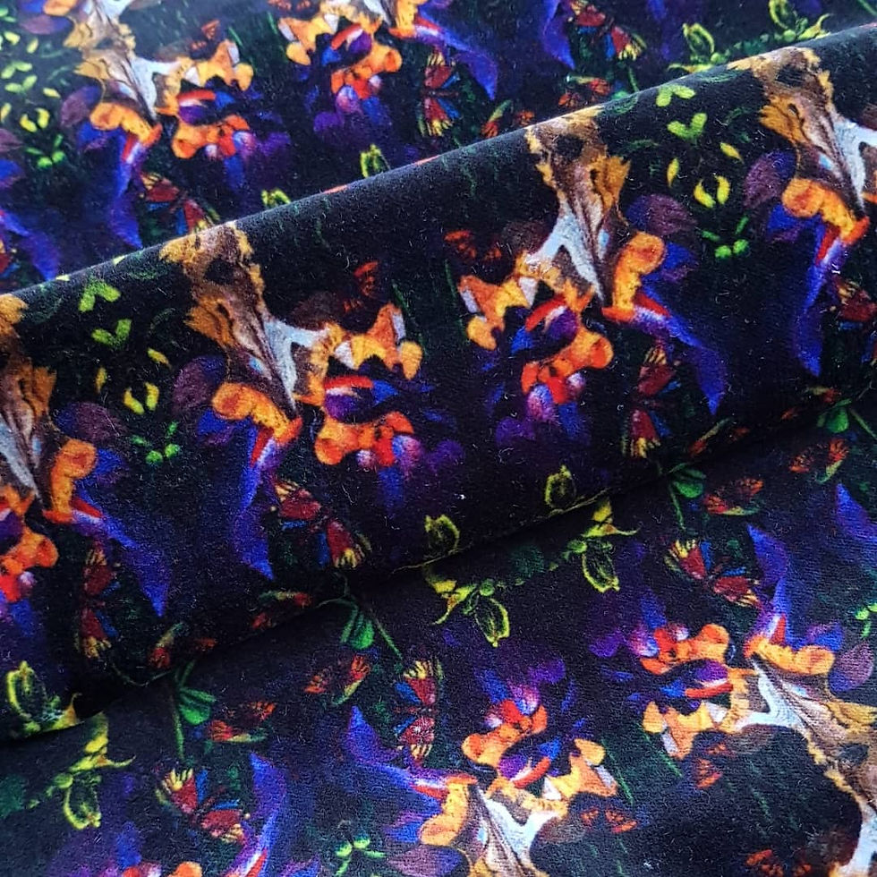 Thumbnail: Artisan Fabric  Sample - Purple Lily