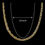 Miniaturbild: Gold chain necklace with 24 inch measurement on black reflective background.