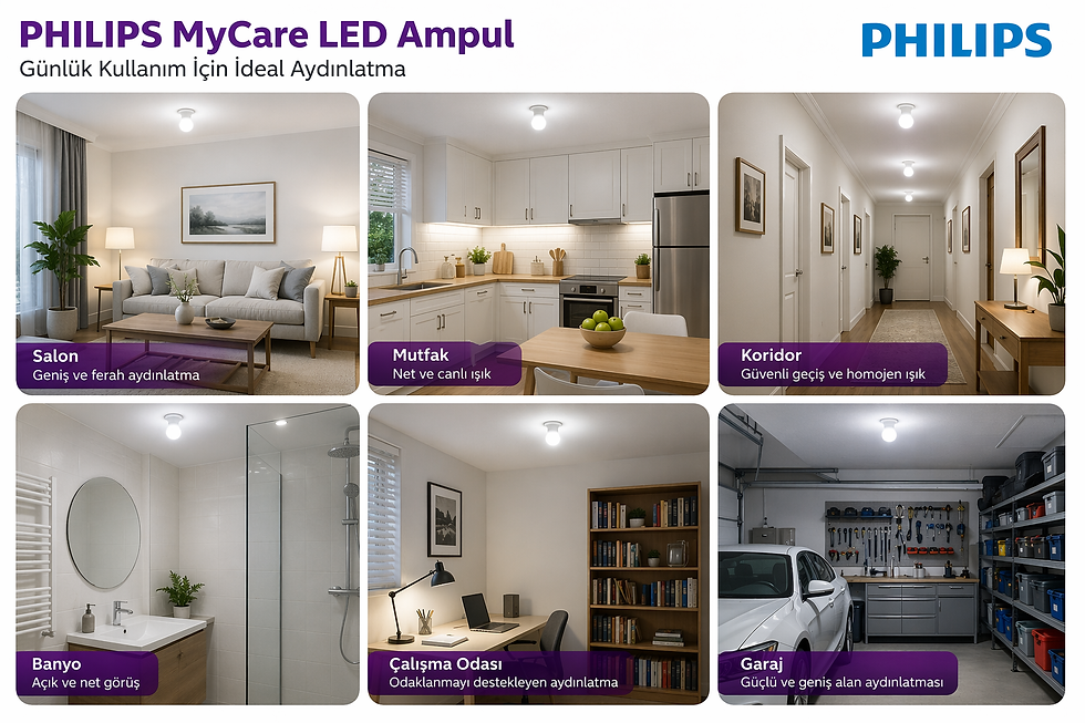 Küçük resim: Philips Phılıps Mycare 8W LED Ampül Beyaz Işık