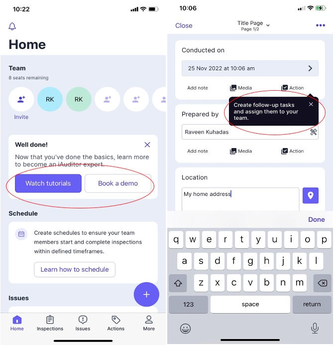 SafetyCulture in-app Help prompts