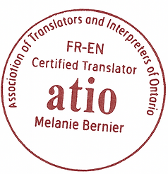 Certified translator stamp