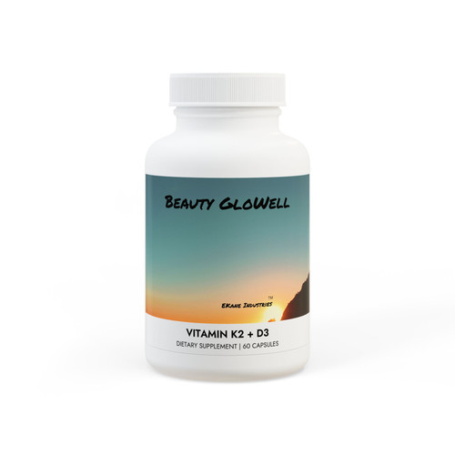 Vitamin K2 + D3 Supplement (60 Capsules) | BeautyGloWell