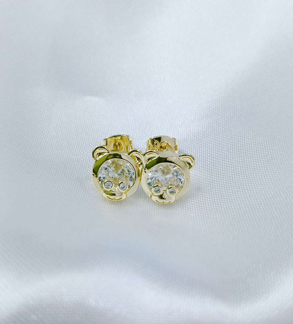 Miniatura: Arete laminado 14 k oso