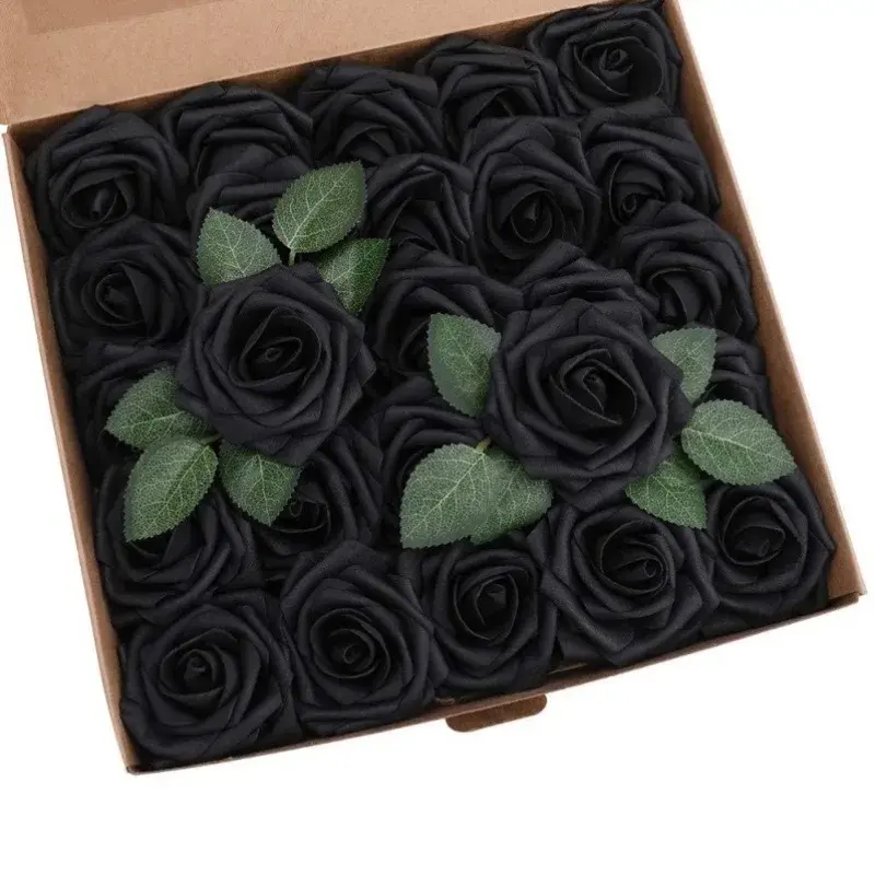 Thumbnail: 10~100pcs Rose Artificial Flowers Foam Fake Roses Wedding Bouquets Centerpieces