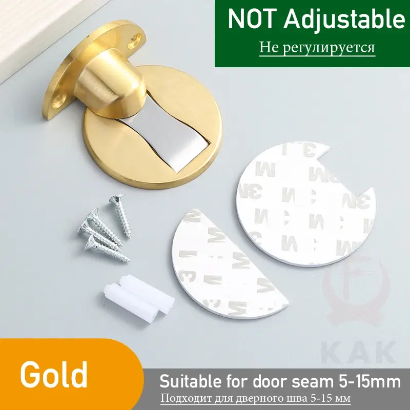 Miniatura: KAK Magnetic Door Stopper Punch-Free Adjustable Zinc Alloy Door Holder Hidden