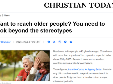 CofE's aiming for a 'younger church' - but could witness to older people help wider church growth?