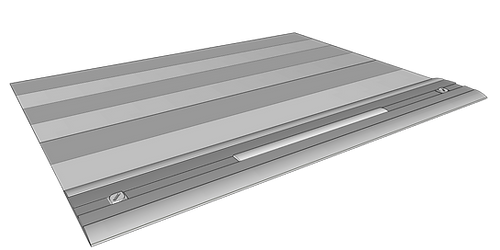 Schematic depicting the positioning of counter weight slides.