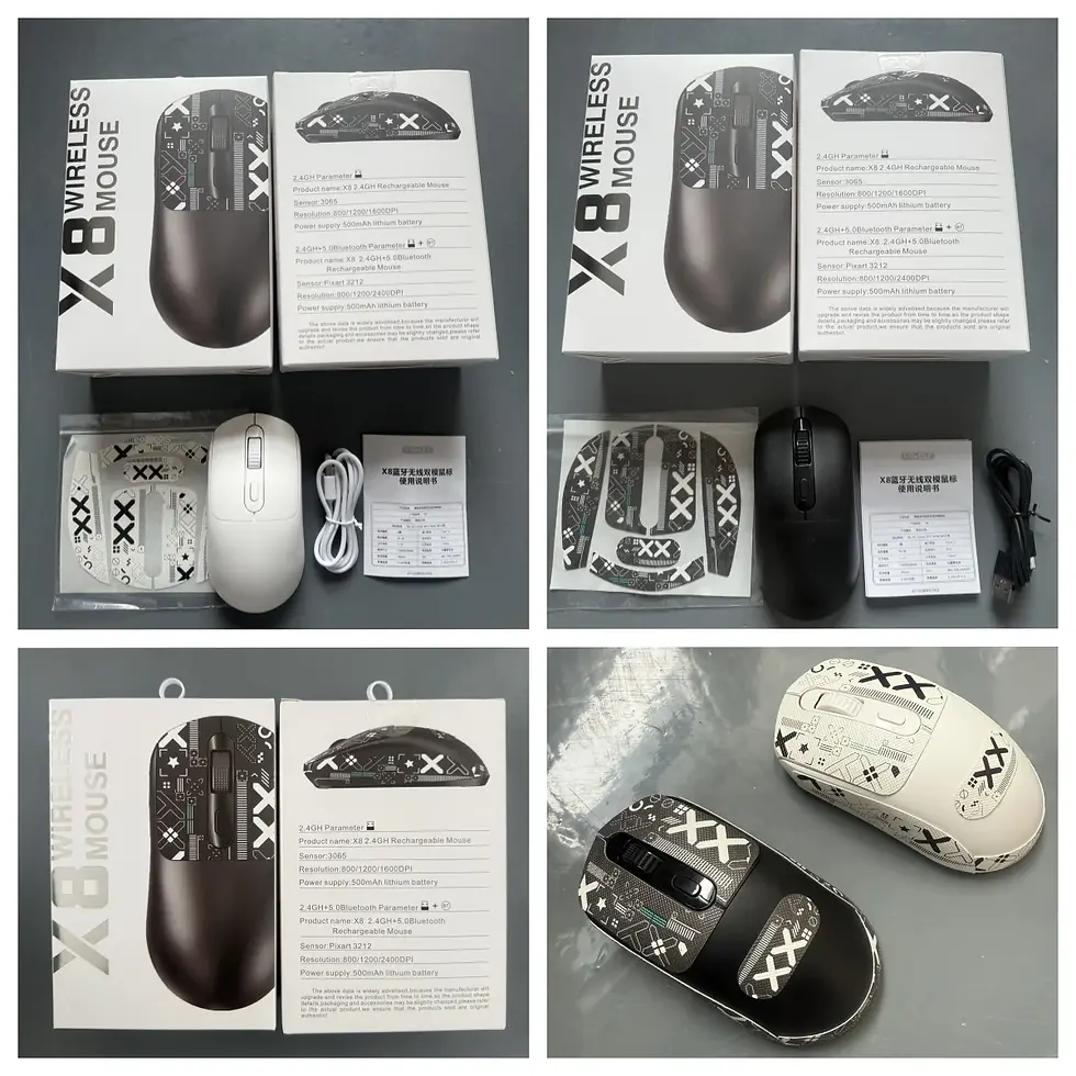 Thumbnail: T-Wolf X8 Rechargeable 2.4g Wireless BT Mouse 3200DPI Gaming Mouse