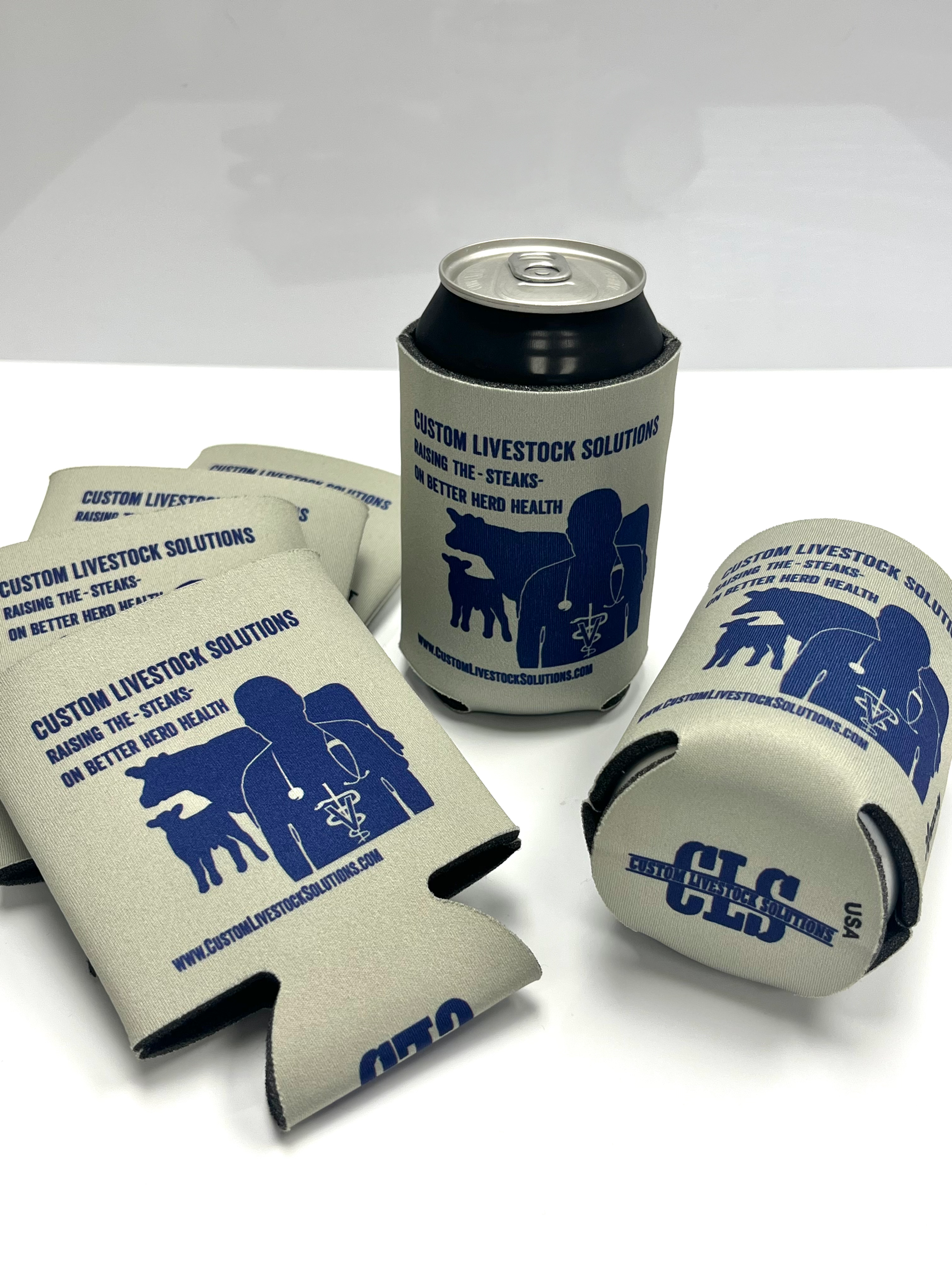 CLS Raising the Steaks Beef Cattle Koozie