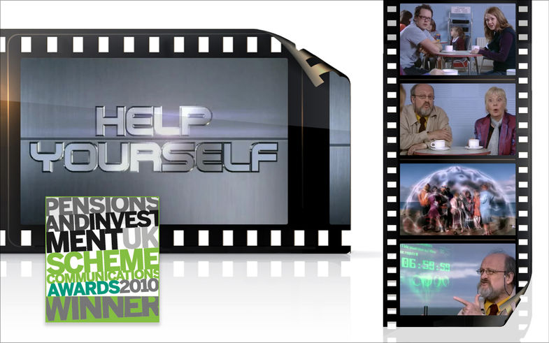 ‘On Target Pensions Communication’ toolkit ‘Help Yourself’ video screen shots and pension industry award winner certificate