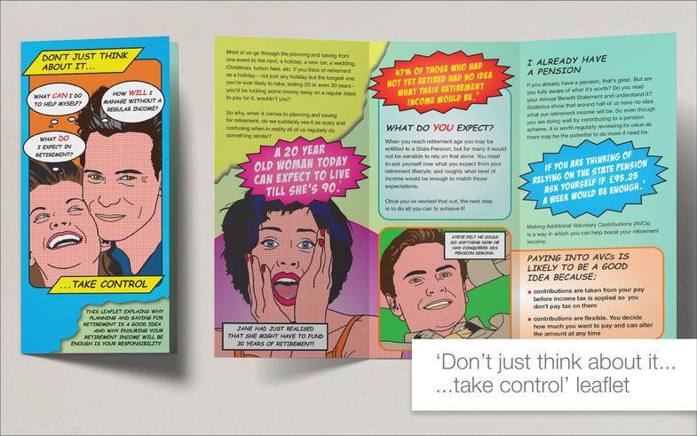 ‘On Target Pensions Communication’ toolkit leaflet encouraging employees to take control of pension saving and planning