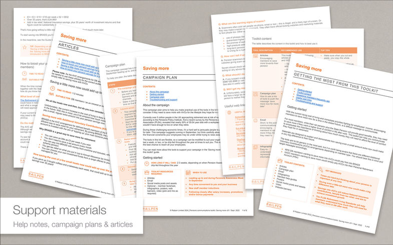 Content toolkit support materials: sample ‘Getting the most from this toolkit’ help notes, campaign plans, and articles