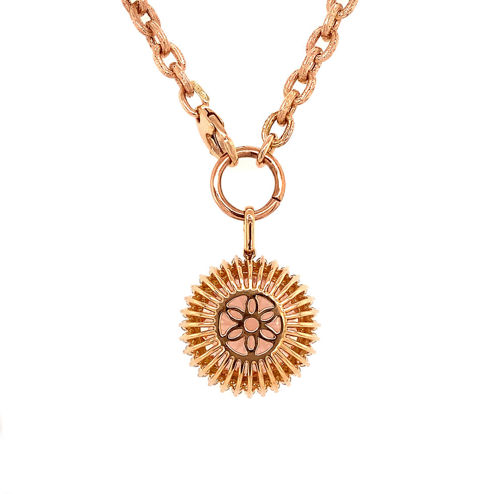 Thumbnail: 14K Rose Gold Morganite and Diamond Necklace