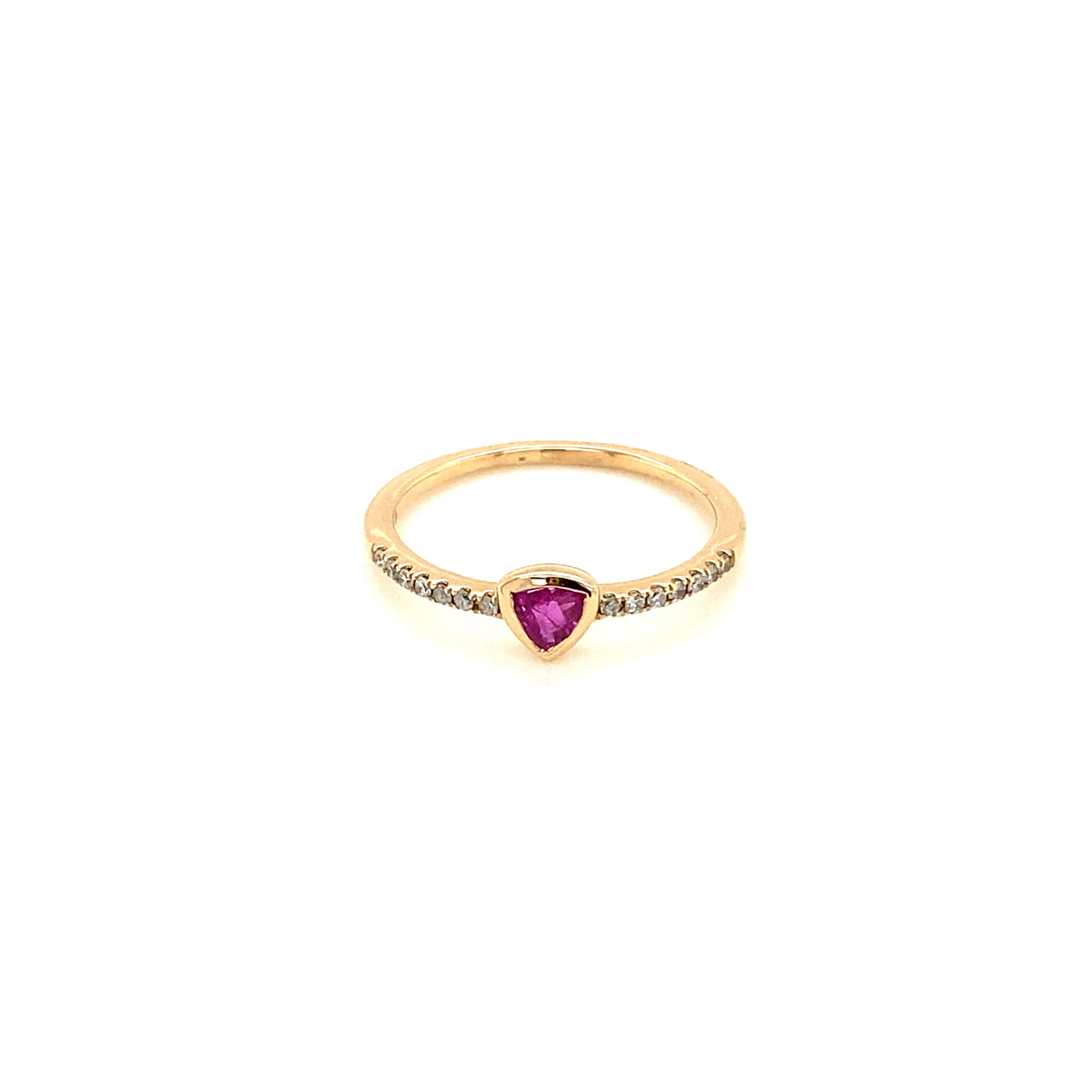 14K Gold Trillian Ruby and Diamond Ring
