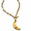 Thumbnail: Essie Gold Toggle Crescent Moon Necklace
