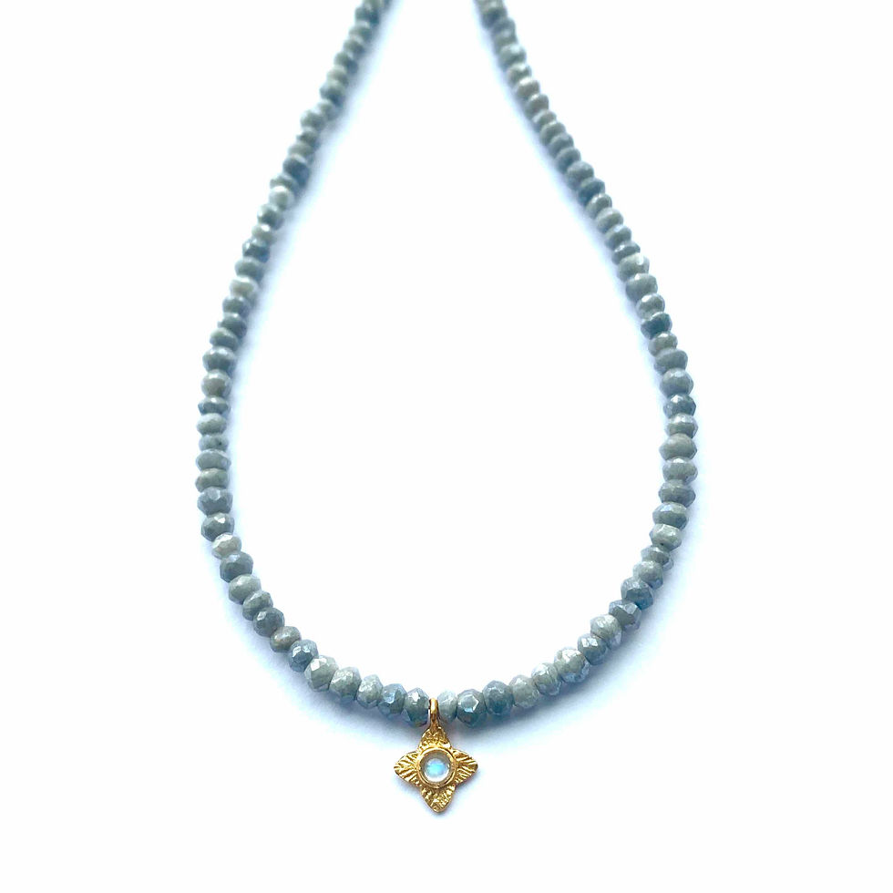 East Village Grey Jade Moonstone Clover
