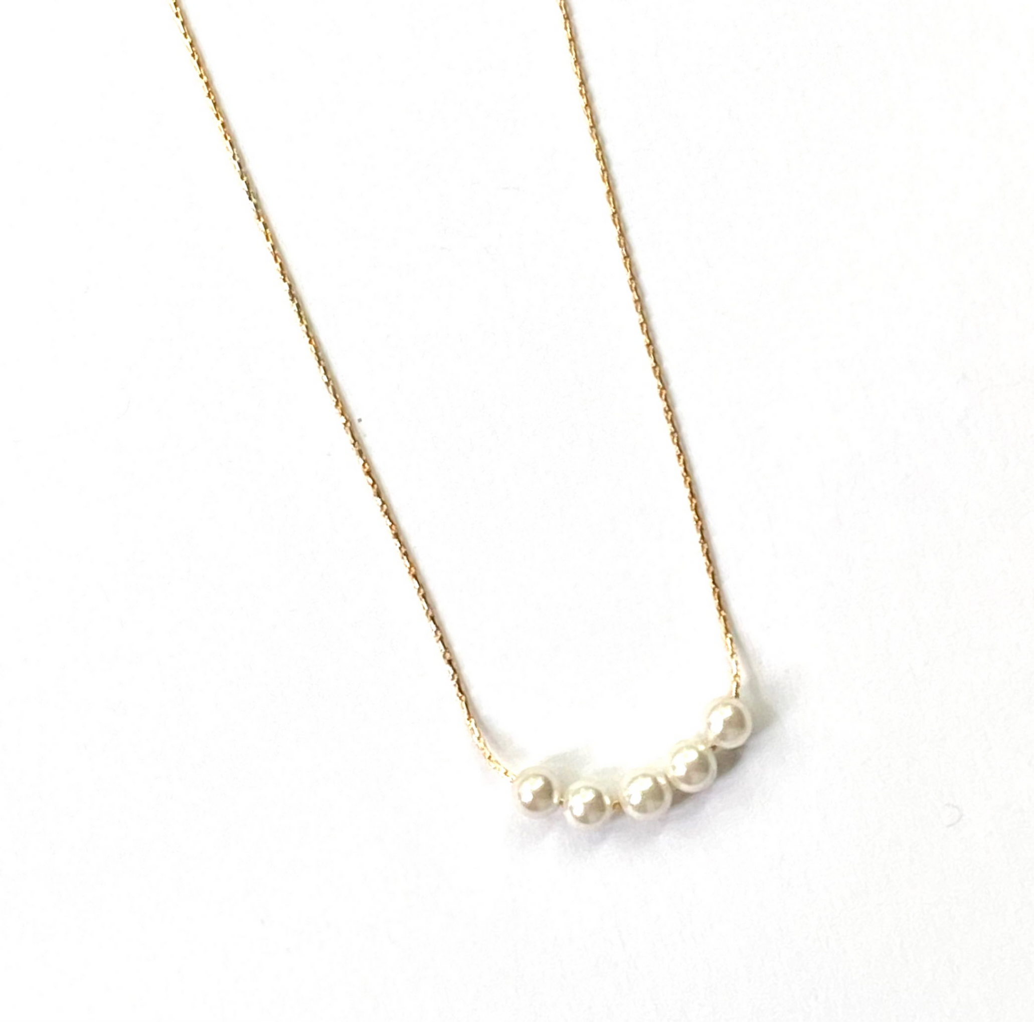 Littles Gold String Five Pearls