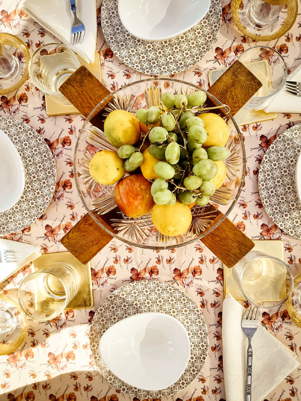 Miniatura: Decoración de mesa con estampado floral