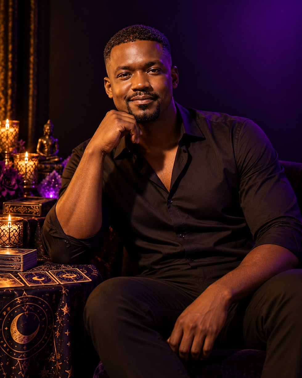 Mystical Tarot Portrait in Purple and Gold.png