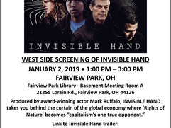 West Side Cleveland – Rescheduled – Screening of Invisible Hand