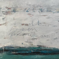 Poems by Rumi as inspiration for a 5 part series. Words remain as fragments. Like whitecaps on the sea. Poems to the ocean. Painted poems.