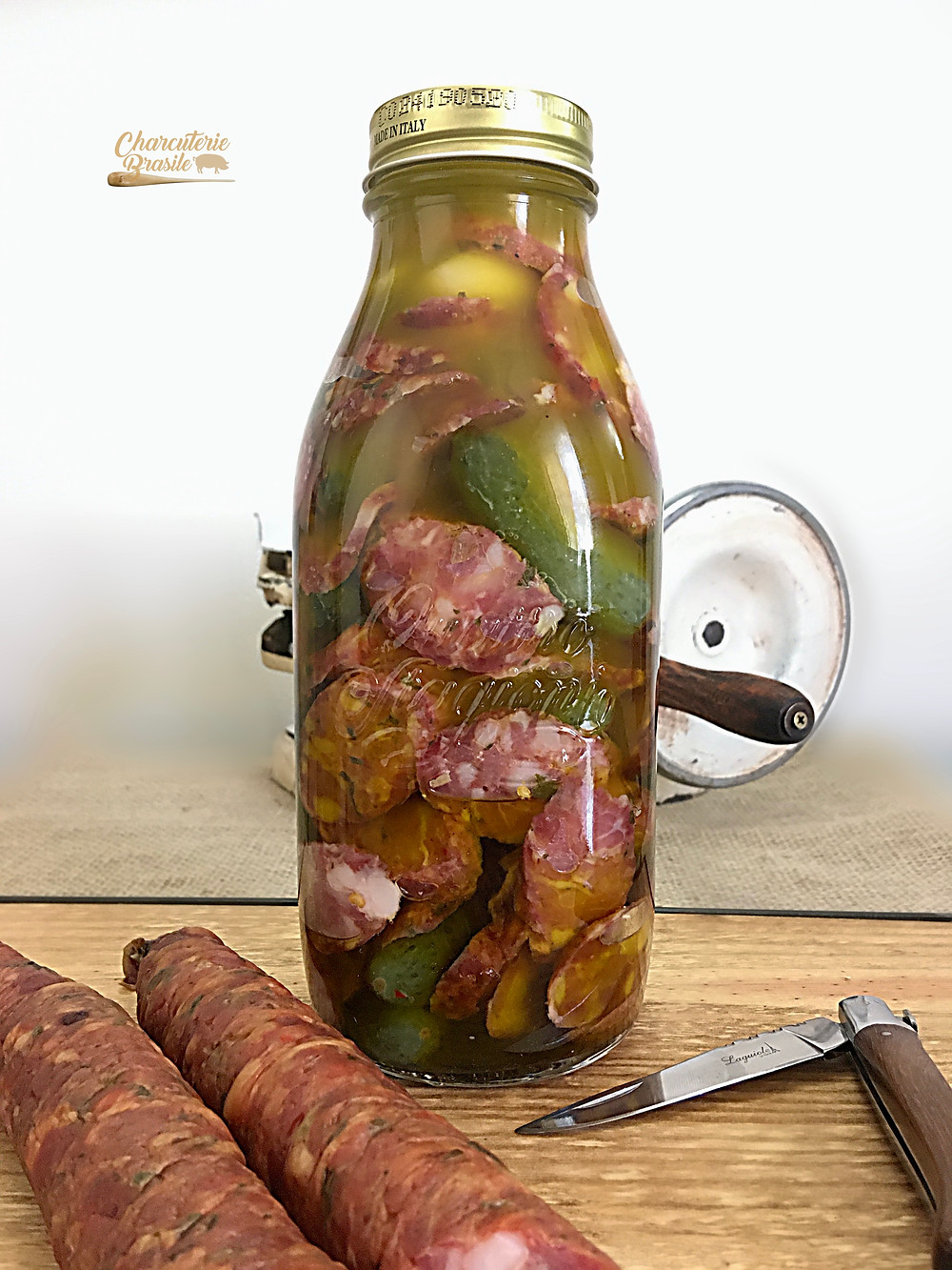 Calabresa Curada, Azeite Extra-Virgem, Limonete.