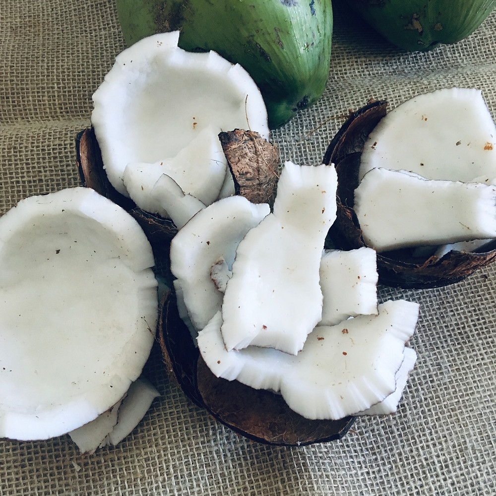 Polpa de coco usada para fazer o leite