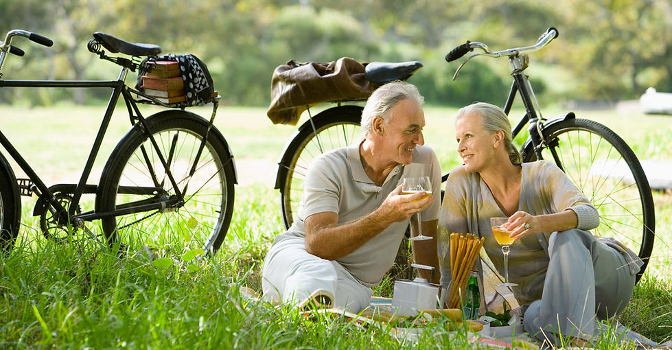 Romantisches Picknick Paar