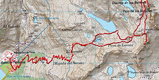 Trace GPX Pic de Lavaza et Dientes de Los Batanes sur carte IGN