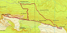 Trace GPS Peña de Oroel sur carte IGN
