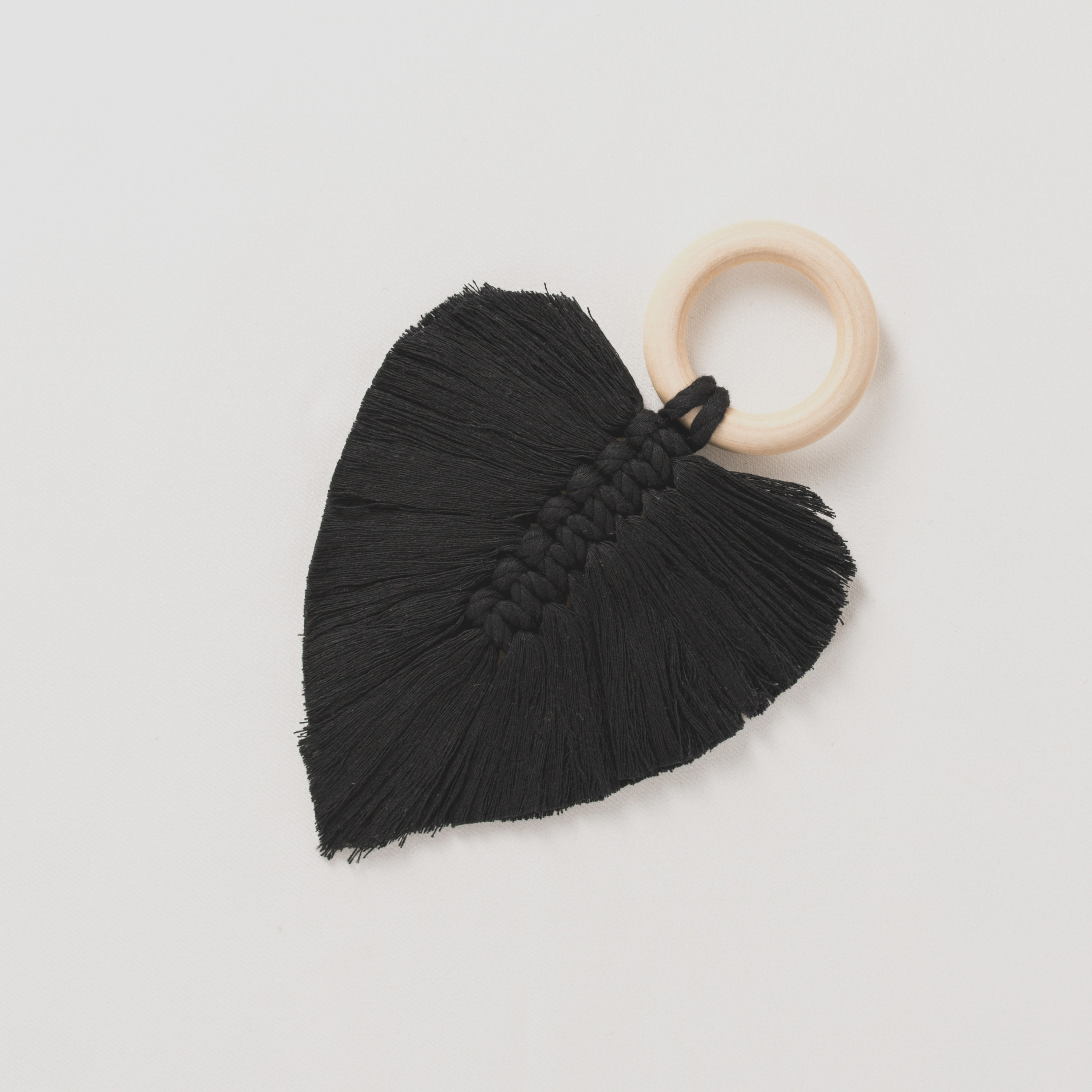 סט 6 חבקים עלה מקרמה שחור